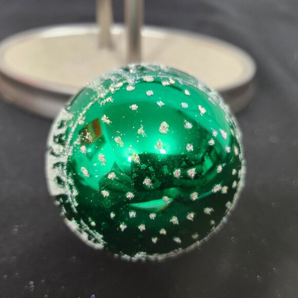 Vintage Shiny Brite Mercury Glass Painted Christmas Ornament - Picture 4 of 4